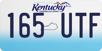 KY license plate 165UTF