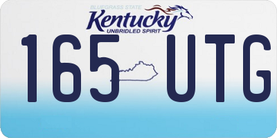 KY license plate 165UTG
