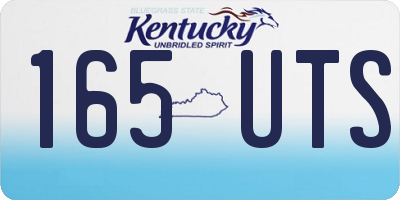 KY license plate 165UTS