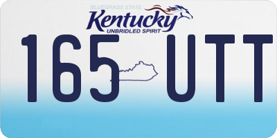 KY license plate 165UTT