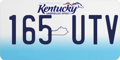 KY license plate 165UTV