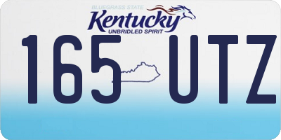 KY license plate 165UTZ
