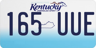 KY license plate 165UUE