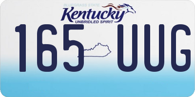 KY license plate 165UUG
