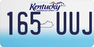 KY license plate 165UUJ