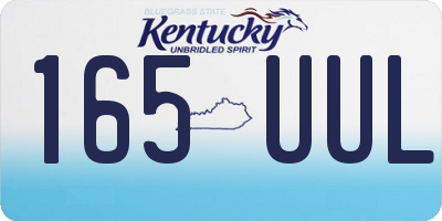 KY license plate 165UUL