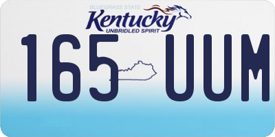 KY license plate 165UUM