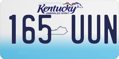 KY license plate 165UUN