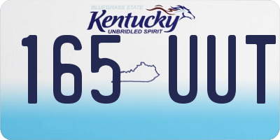 KY license plate 165UUT