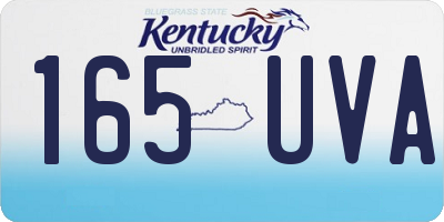 KY license plate 165UVA