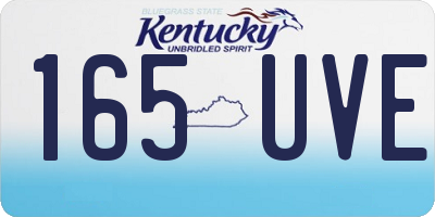 KY license plate 165UVE