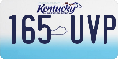 KY license plate 165UVP