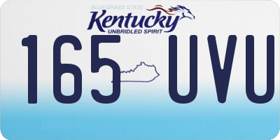 KY license plate 165UVU