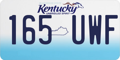 KY license plate 165UWF