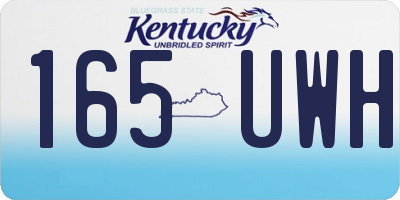 KY license plate 165UWH