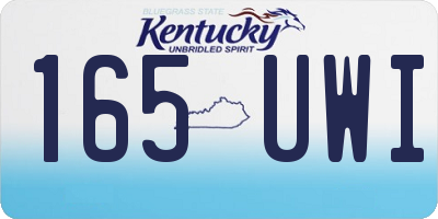 KY license plate 165UWI