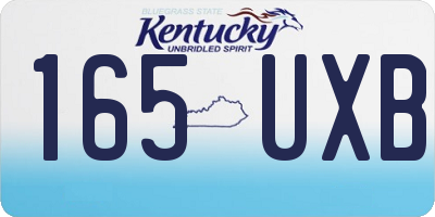 KY license plate 165UXB
