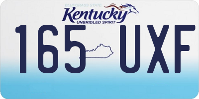 KY license plate 165UXF