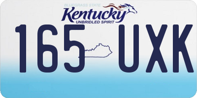 KY license plate 165UXK