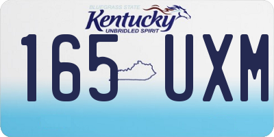 KY license plate 165UXM