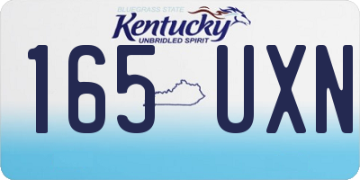 KY license plate 165UXN