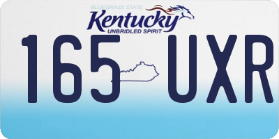 KY license plate 165UXR