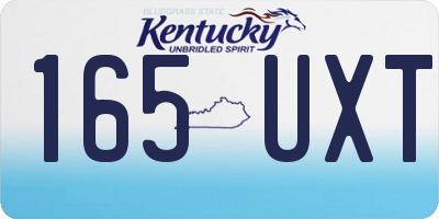 KY license plate 165UXT