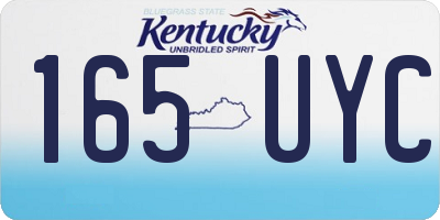 KY license plate 165UYC