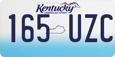 KY license plate 165UZC