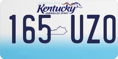 KY license plate 165UZO