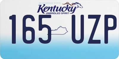 KY license plate 165UZP