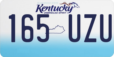 KY license plate 165UZU