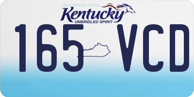 KY license plate 165VCD