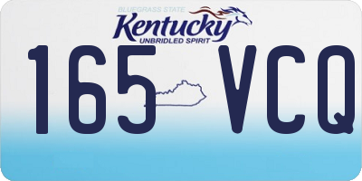 KY license plate 165VCQ