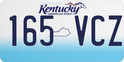 KY license plate 165VCZ