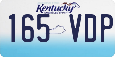 KY license plate 165VDP
