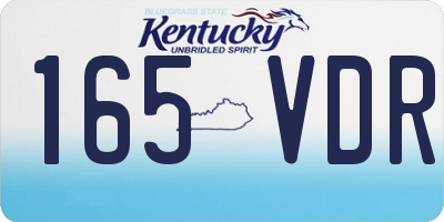 KY license plate 165VDR