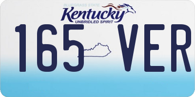 KY license plate 165VER