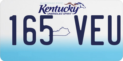 KY license plate 165VEU