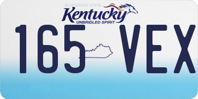 KY license plate 165VEX