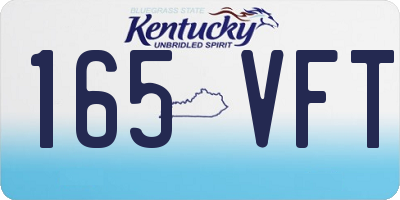 KY license plate 165VFT