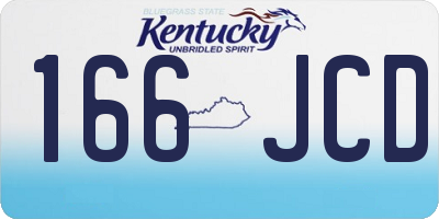 KY license plate 166JCD
