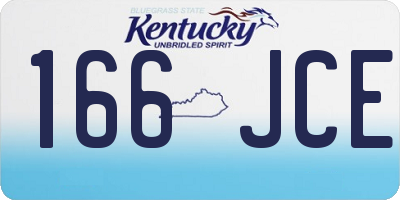 KY license plate 166JCE
