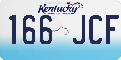 KY license plate 166JCF