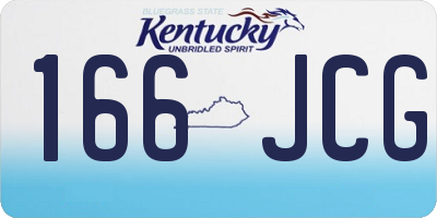 KY license plate 166JCG