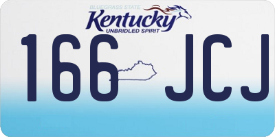 KY license plate 166JCJ