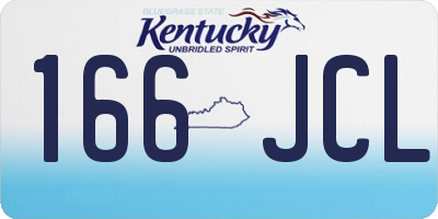 KY license plate 166JCL