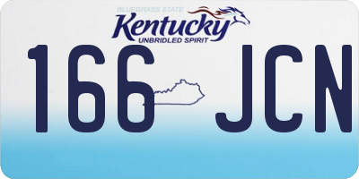 KY license plate 166JCN