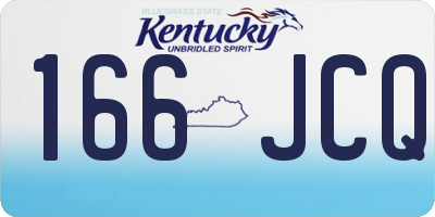 KY license plate 166JCQ