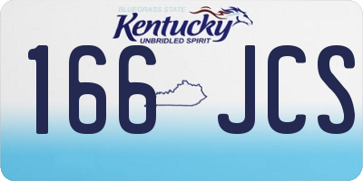 KY license plate 166JCS